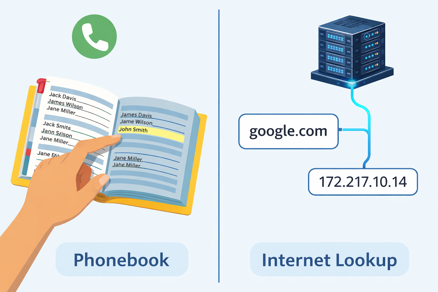 DNS Phonebook Analogy