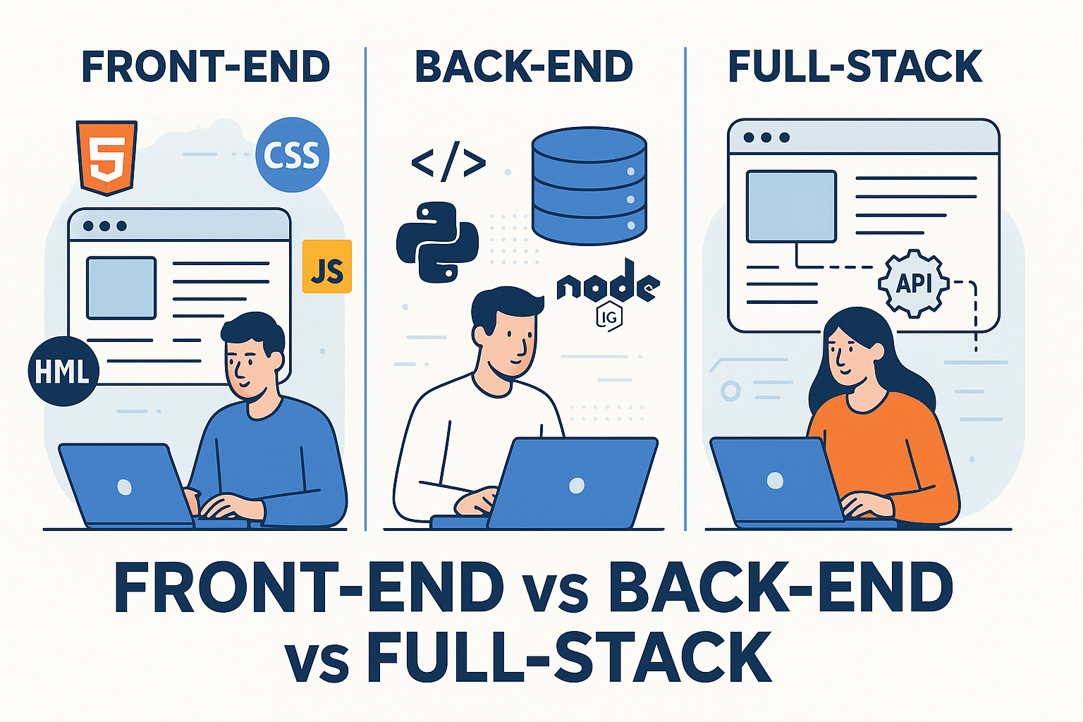 Thumbnail for Front-End vs Back-End vs Full-Stack Development: What’s the Difference?