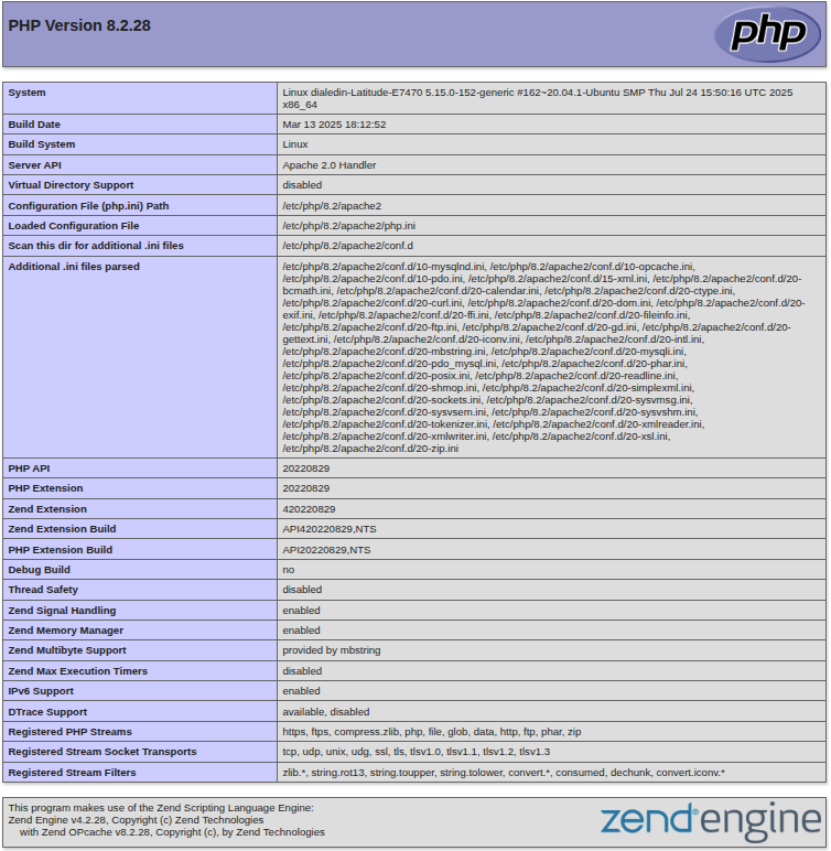 PHP info